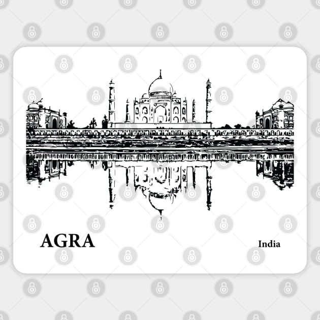 Agra India Magnet by Lakeric
